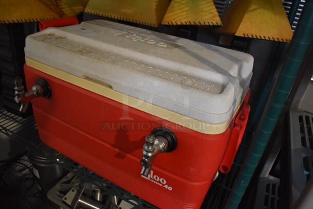 Igloo Red and White Poly Portable Jockey Box. 22x17x15 - Image 3 of 4