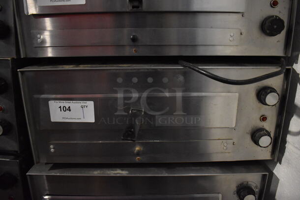 J&J Snack Foods JJ560E Stainless Steel Commercial Countertop Electric Powered Pizza Oven / Snack Oven. 120 Volts, 1 Phase. 23.5x20x10.5. Tested and Working! - Image 1 of 4