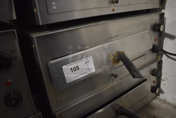 J&J Snack Foods JJ560E Stainless Steel Commercial Countertop Electric Powered Pizza Oven / Snack Oven. 120 Volts, 1 Phase. 23.5x20x10.5. Tested and Working! - Image 2 of 4