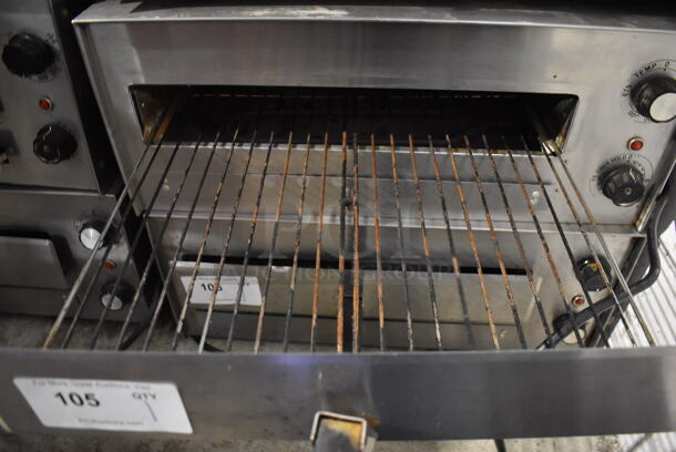 J&J Snack Foods JJ560E Stainless Steel Commercial Countertop Electric Powered Pizza Oven / Snack Oven. 120 Volts, 1 Phase. 23.5x20x10.5. Tested and Working! - Image 4 of 4