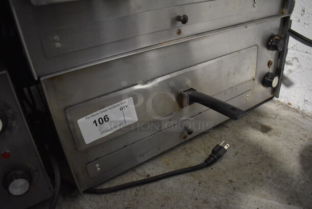 J&J Snack Foods JJ560E Stainless Steel Commercial Countertop Electric Powered Pizza Oven / Snack Oven. 120 Volts, 1 Phase. 23.5x20x10.5. Tested and Working! - Image 3 of 4
