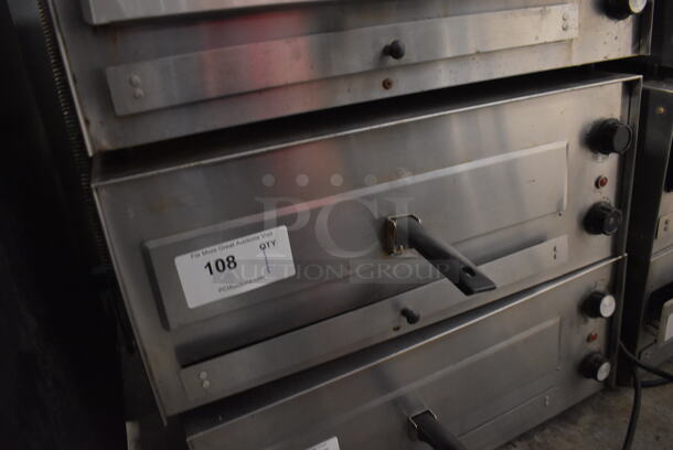 J&J Snack Foods JJ560E Stainless Steel Commercial Countertop Electric Powered Pizza Oven / Snack Oven. 120 Volts, 1 Phase. 23.5x20x10.5. Tested and Working! - Image 3 of 4