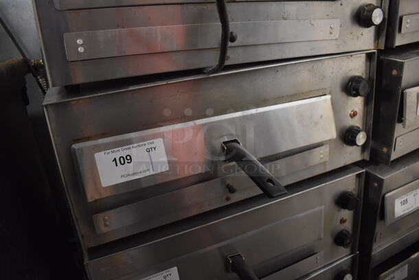 J&J Snack Foods JJ560E Stainless Steel Commercial Countertop Electric Powered Pizza Oven / Snack Oven. 120 Volts, 1 Phase. 23.5x20x10.5. Tested and Working! - Image 3 of 4