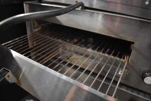 J&J Snack Foods JJ560E Stainless Steel Commercial Countertop Electric Powered Pizza Oven / Snack Oven. 120 Volts, 1 Phase. 23.5x20x10.5. Tested and Working! - Image 4 of 4