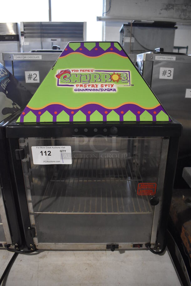 J&J Snack Foods JJ690-16 Metal Commercial Countertop Warming Display Case Merchandiser. 120 Volts, 1 Phase. 17.5x17.5x25. Tested and Working! - Image 1 of 4