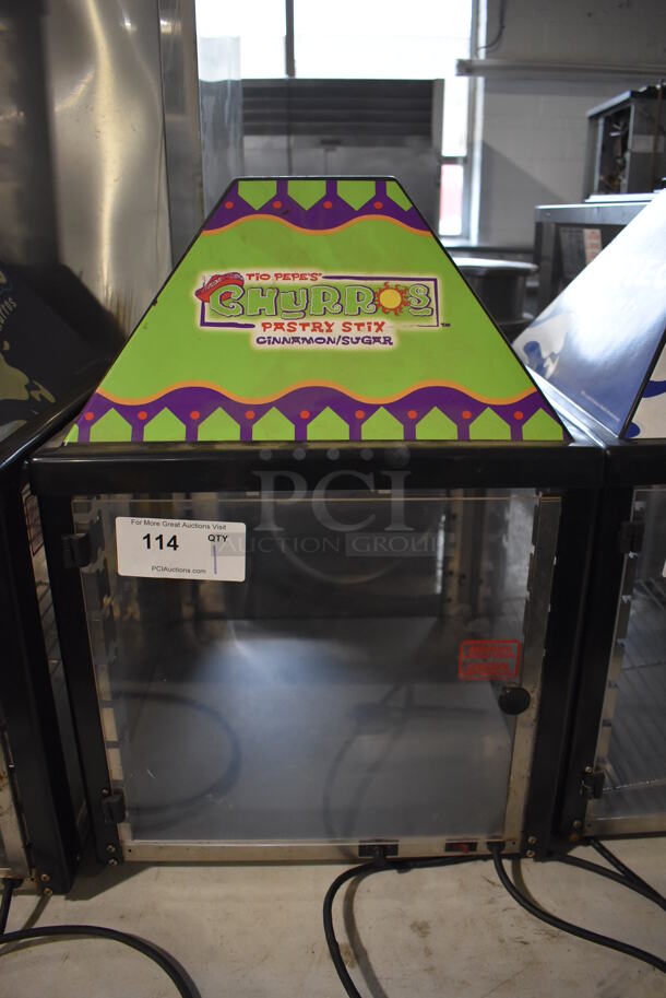 J&J Snack Foods JJ690-16 Metal Commercial Countertop Warming Display Case Merchandiser. 120 Volts, 1 Phase. 17.5x17.5x25. Tested and Working! - Image 1 of 4
