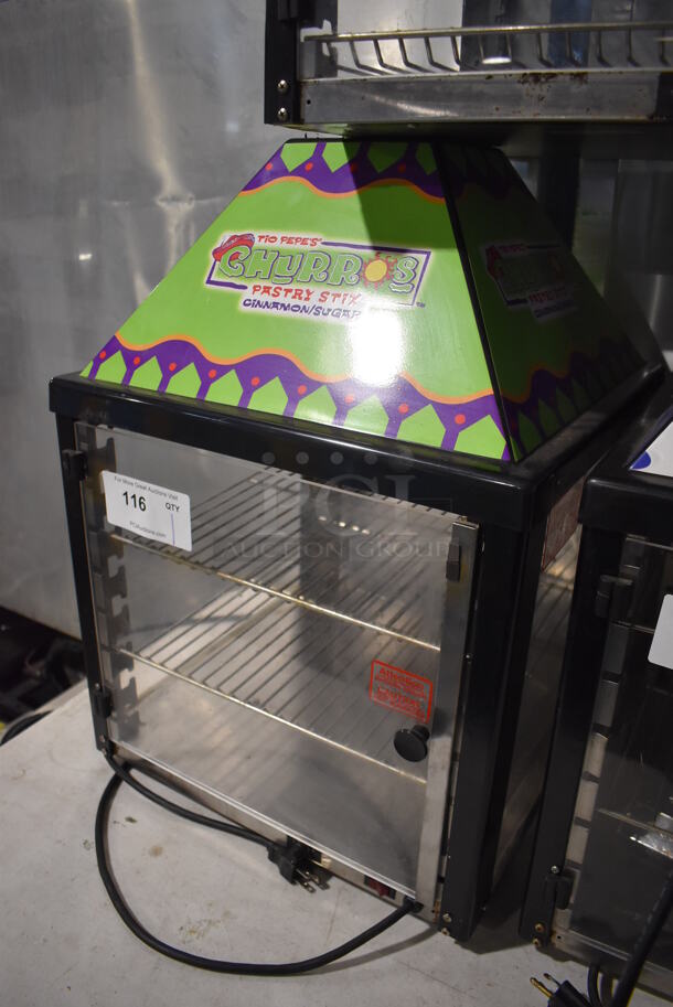 J&J Snack Foods JJ690-16 Metal Commercial Countertop Warming Display Case Merchandiser. 120 Volts, 1 Phase. 17.5x17.5x25. Tested and Working! - Image 2 of 4