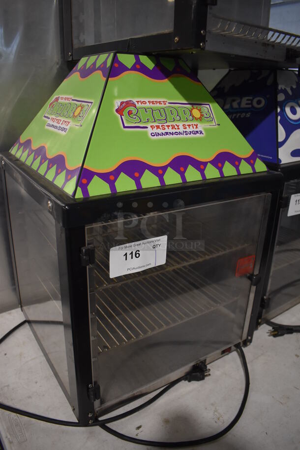 J&J Snack Foods JJ690-16 Metal Commercial Countertop Warming Display Case Merchandiser. 120 Volts, 1 Phase. 17.5x17.5x25. Tested and Working! - Image 3 of 4