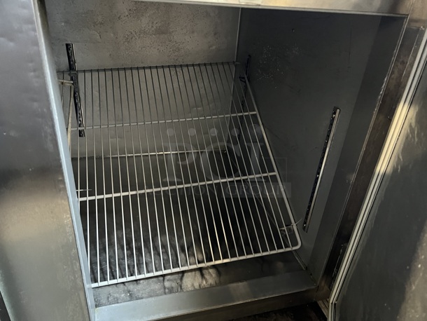 Leader Stainless Steel Commercial Pizza Prep Table w/ Oversized Marble Cutting Board on Commercial Casters. 72x36x46. Tested and Powers On But Does Not Get Cold - Image 7 of 11