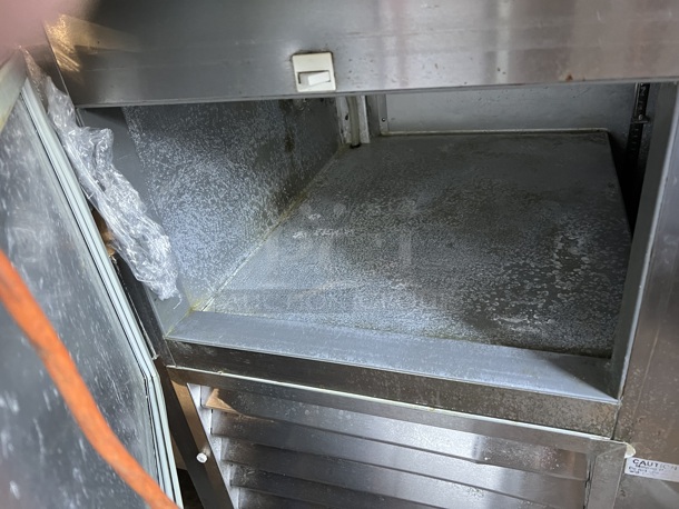Leader Stainless Steel Commercial Pizza Prep Table w/ Oversized Marble Cutting Board on Commercial Casters. 72x36x46. Tested and Powers On But Does Not Get Cold - Image 9 of 11