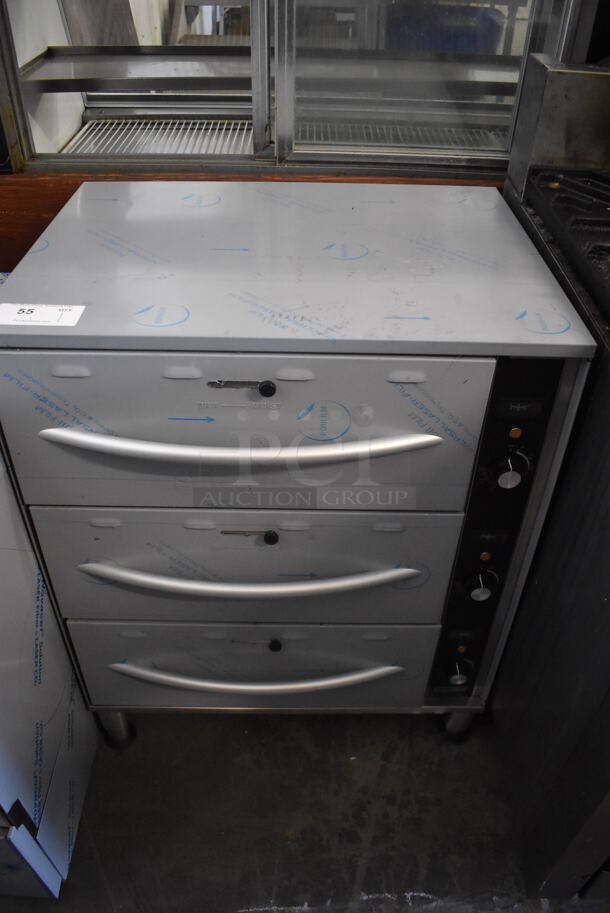 LIKE NEW! ServIt 423WDSFS3 Stainless Steel Commercial Triple Freestanding Drawer Warmer. 120 Volts, 1 Phase. Unit Has Only Been Used a Few Times! Tested and Working!