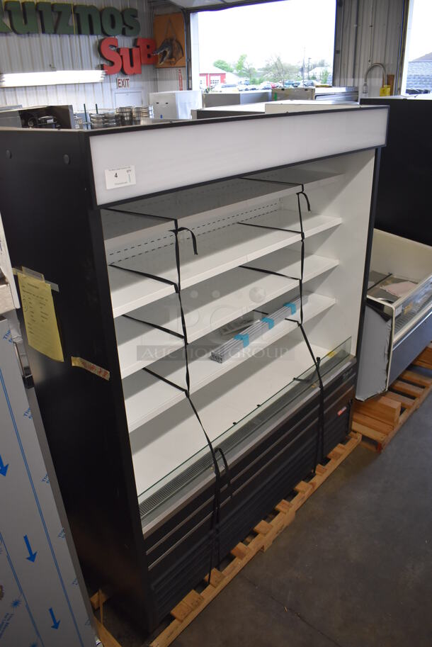 LIKE NEW! Turbo Air TOM-72EB-N Metal Commercial Open Grab N Go Merchandiser w/ Metal Shelves. 220 Volts, 1 Phase. Unit Has Only Been Used a Few Times!