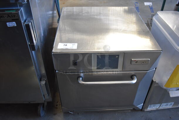 LATE MODEL! Merrychef Eikon e4 Stainless Steel Commercial Countertop Electric Powered Rapid Cook Oven. 208/240 Volts, 1 Phase.