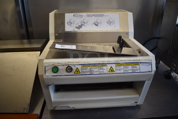 Oliver 732-R Metal Commercial Countertop Electric Powered Bread Loaf Slicer. 115 Volts, 1 Phase. Tested and Working!