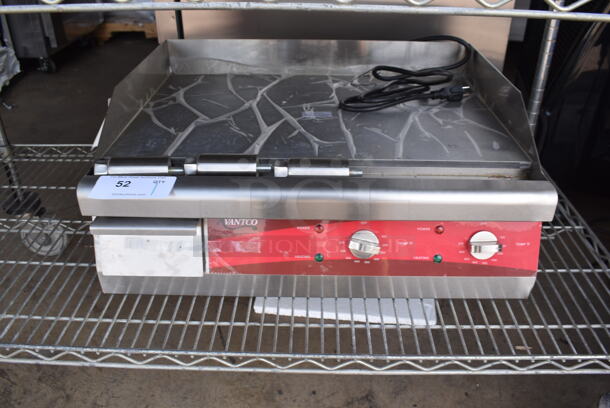 BRAND NEW SCRATCH AND DENT! Avantco 177EG24N Stainless Steel Commercial Countertop Electric Powered Flat Top Griddle. Missing One Foot. 208/240 Volts, 1 Phase. Tested and Working!