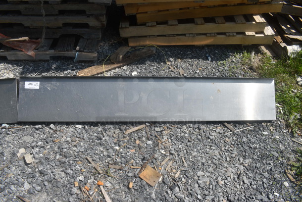 Stainless Steel Wall Mount Shelf with Brackets - Image 1 of 4