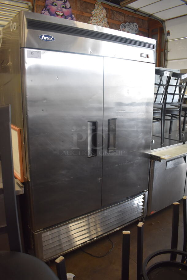 2016 Atosa MBF8507 Intertek Commercial Stainless Steel Two-Door Reach In Cooler With Polycoated Racks 115V, 1 Phase. Tested and Powers On But Does Not Get Cold - Image 2 of 6