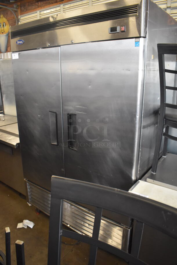 2016 Atosa MBF8507 Intertek Commercial Stainless Steel Two-Door Reach In Cooler With Polycoated Racks 115V, 1 Phase. Tested and Powers On But Does Not Get Cold - Image 3 of 6