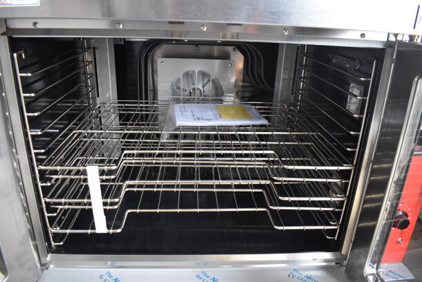 BRAND NEW! 2 Vulcan Electric Powered VC5ED/VC4ED Two Door Double Stack Convection Oven With Metal Racks on Commercial Casters. Tested and Working! 208 Volts and 240 Volts 1 or 3 Phase. 2 Times Your Bid! - Image 5 of 11