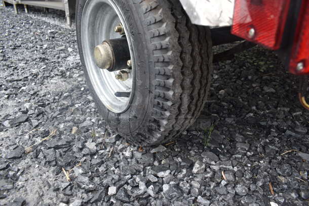 Metal Commercial Hot Dog Cart w/ Trailer Attachment and Patio Umbrella - Image 7 of 11