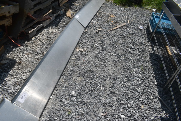 Stainless Steel Wall Mount Shelf with Brackets - Image 2 of 4