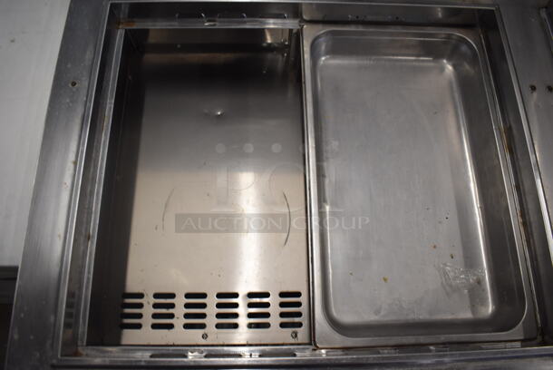 Turbo Air MST-60-24 Commercial Stainless Steel Mega Top Salad/Sandwich Prep Table With Drop-In Pans And Polycoated Racks With Two-Door Refrigerated Base on Commercial Casters. 115V. Tested and Working! - Image 4 of 9