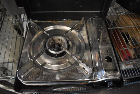 12133K Portable Butane Gas Stove in Black Case With One Burner. 7,650 BTU.