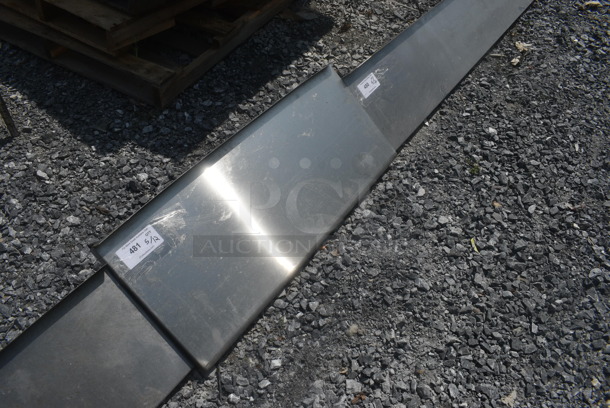 Stainless Steel Wall Mount Shelf with Brackets - Image 2 of 4