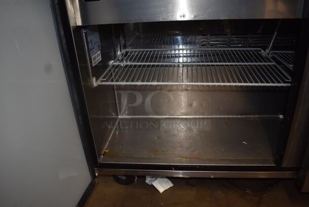 Turbo Air MST-60-24 Commercial Stainless Steel Mega Top Salad/Sandwich Prep Table With Drop-In Pans And Polycoated Racks With Two-Door Refrigerated Base on Commercial Casters. 115V. Tested and Working! - Image 6 of 9