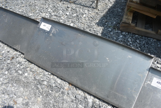 Stainless Steel Wall Mount Shelf with Brackets - Image 3 of 4