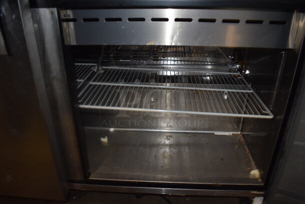 Turbo Air MST-60-24 Commercial Stainless Steel Mega Top Salad/Sandwich Prep Table With Drop-In Pans And Polycoated Racks With Two-Door Refrigerated Base on Commercial Casters. 115V. Tested and Working! - Image 7 of 9