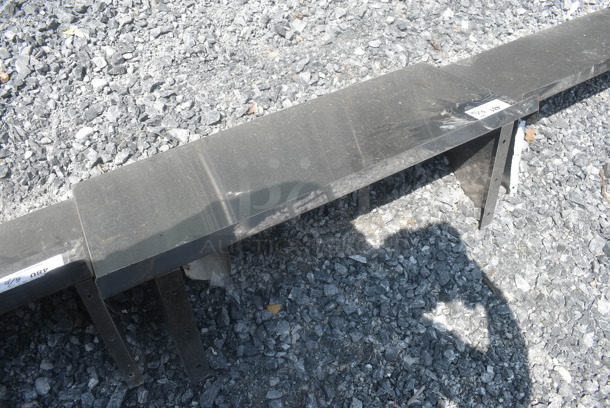 Stainless Steel Wall Mount Shelf with Brackets - Image 4 of 4