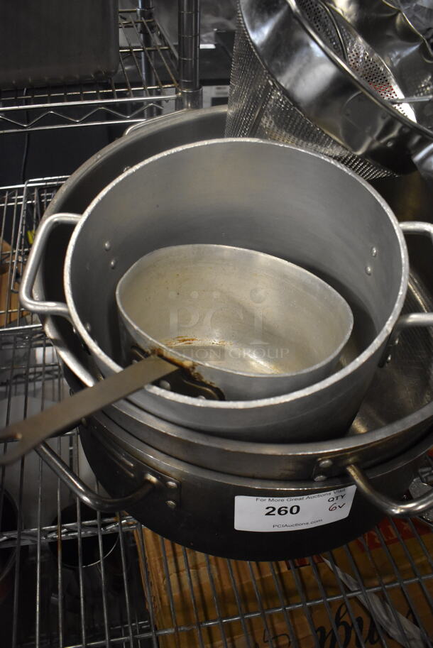 6 Steel Pots Of Various Sizes And Collinder. 6 Times Your Bid!  - Image 3 of 3