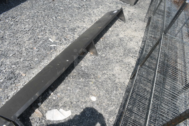 Stainless Steel Wall Mount Shelf with Brackets - Image 4 of 4