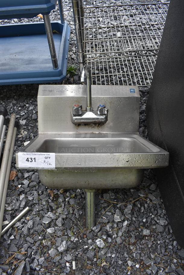 NSF Commercial Stainless Steel Hand Sink with Faucet - Image 1 of 4