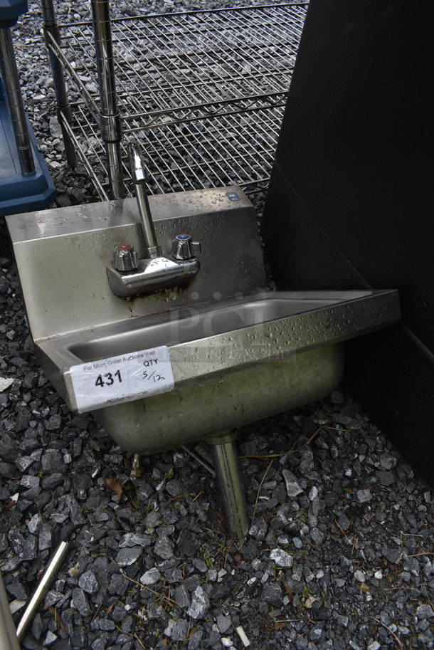 NSF Commercial Stainless Steel Hand Sink with Faucet - Image 2 of 4