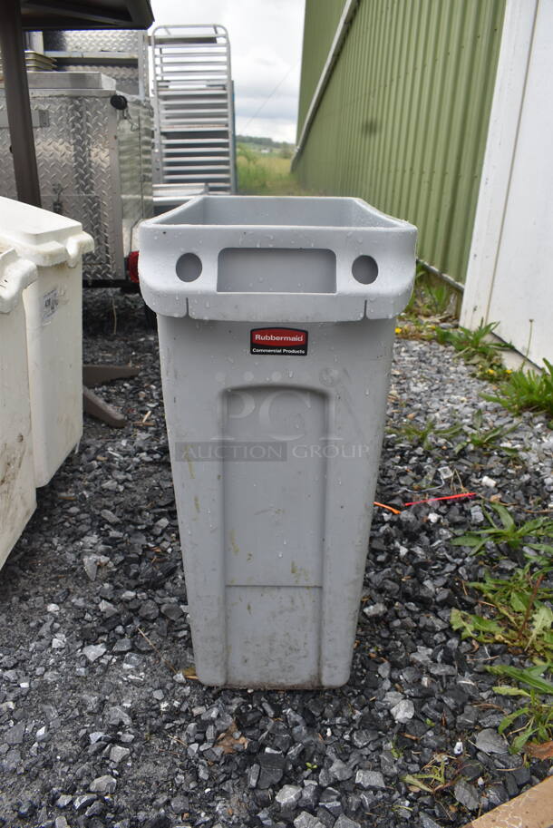 Rubbermaid Gray Commercial Poly Trash Bin - Image 1 of 4