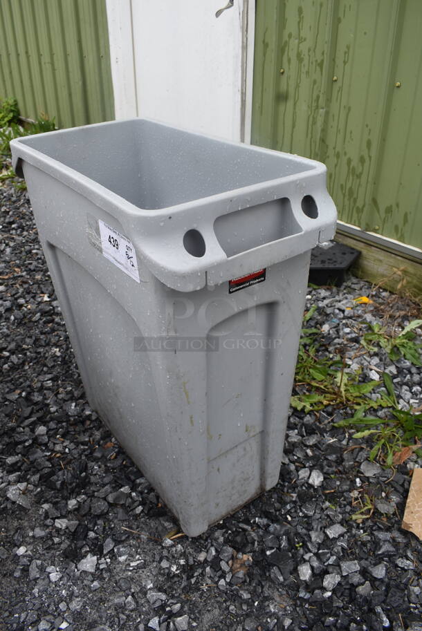 Rubbermaid Gray Commercial Poly Trash Bin - Image 2 of 4