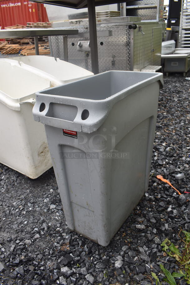 Rubbermaid Gray Commercial Poly Trash Bin - Image 3 of 4