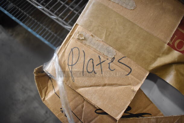 ALL ONE MONEY! Lot of White Plates, Plastic Containers, Measuring Cups, Glass Sugar Packet Holder AND MORE!  - Image 6 of 7