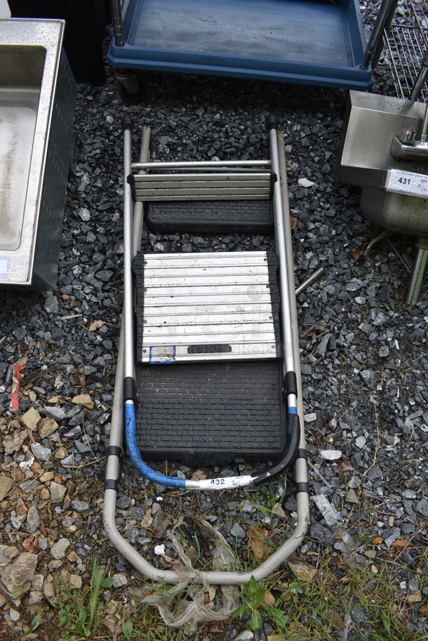 2 Metal Foldable Step Stools. 2 Times Your Bid! - Image 1 of 3