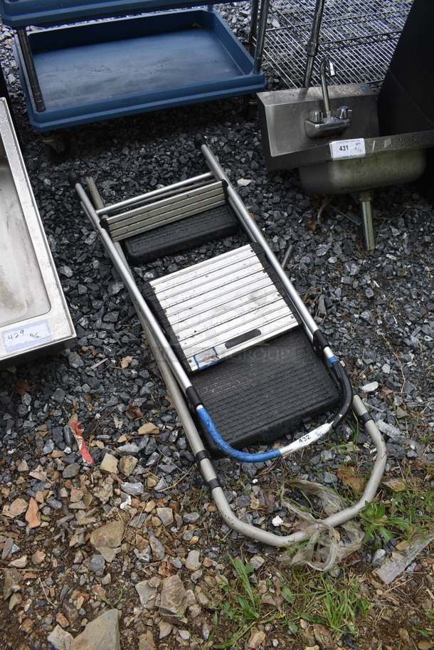 2 Metal Foldable Step Stools. 2 Times Your Bid! - Image 2 of 3