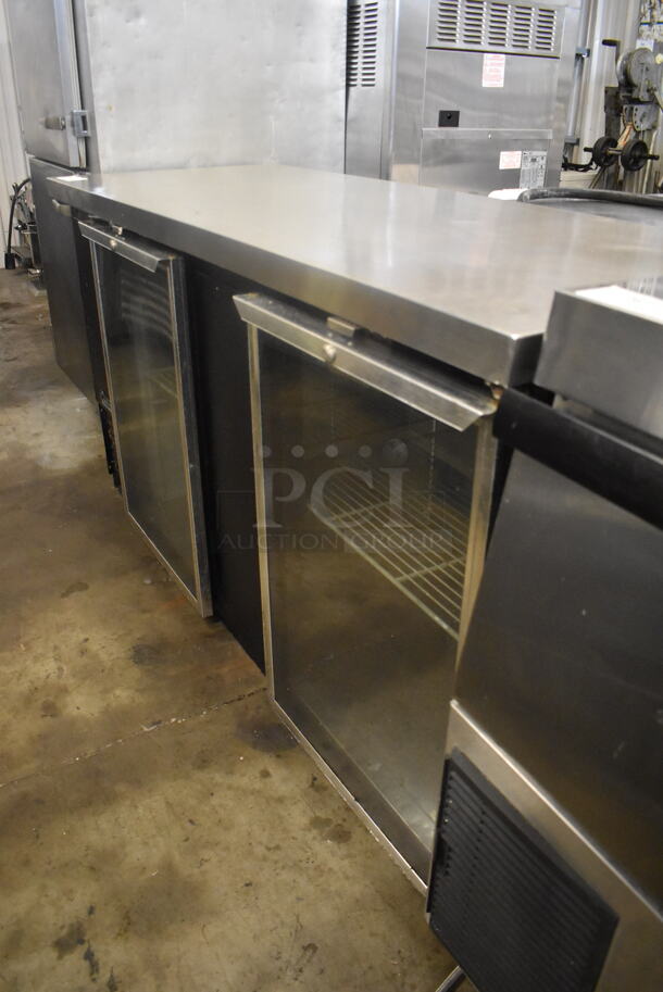 Continental BBC69-GD Commercial Stainless Steel Back Bar Cooler With 2 Glass Doors And Polycoated Racks. 115V, 1 Phase. Tested and Powers On But Does Not Get Cold - Image 3 of 5