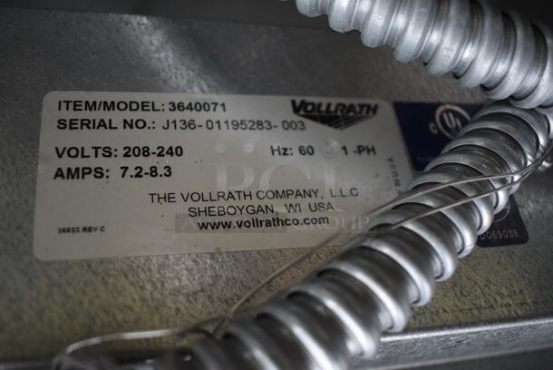 Vollrath 364007 Commercial Stainless Steel Two Compartment Hot Food Well with Thermostatic Controls. 208-240 Volts, 1 Phase. - Image 5 of 6