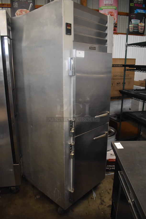 Traulsen Commercial Stainless Steel One Section Freezer With Two Solid Doors And Steel Racks on Commercial Casters. 115 Volt 1 Phase.  Tested and Working! - Image 2 of 6