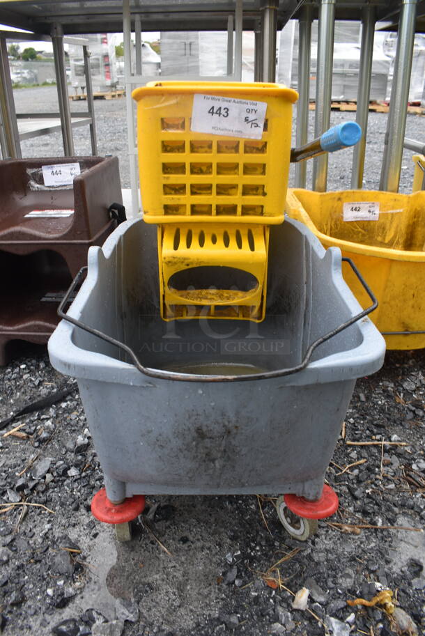 Mop Bucket and Wringer Combo on Wheels - Image 1 of 4