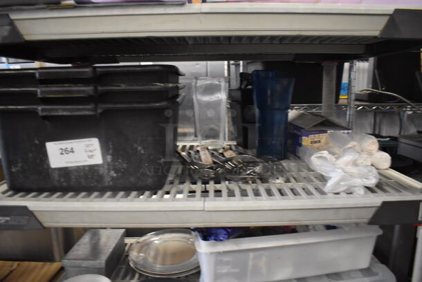 ALL ONE MONEY! Lot of Bamboo Skewers, Garbage Bags, Slotted Spoons, Black Plastic Bins AND MORE!  - Image 1 of 4