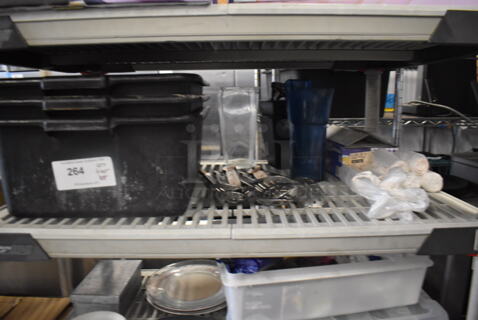 ALL ONE MONEY! Lot of Bamboo Skewers, Garbage Bags, Slotted Spoons, Black Plastic Bins AND MORE! 