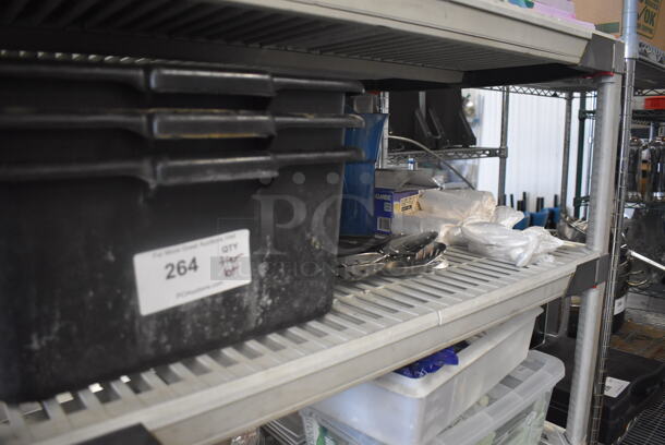 ALL ONE MONEY! Lot of Bamboo Skewers, Garbage Bags, Slotted Spoons, Black Plastic Bins AND MORE!  - Image 2 of 4