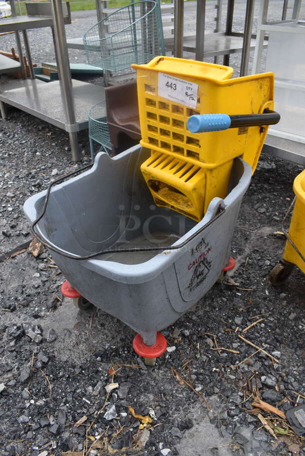Mop Bucket and Wringer Combo on Wheels - Image 3 of 4